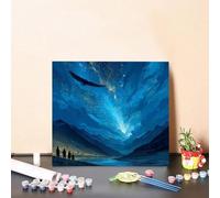 Pintar por Numeros Adultos áGuila Pintar por Numeros Estrella Paint by Numbers, DIY Manualidades Adulto, Kit de Peinture sur Toile Couleur con Accesorios, Decoración Del Hogar 80x80cm Sin Marco 0-92BT