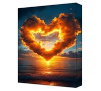 Pintar por Numeros Adultos Amar Atardecer Pintar por Numeros para Principiantes y Niños Edades 8-12 con Pinceles Pigmento Acrílicopara, Manualidades Adultos, Decoración Hogar 100x135cm Sin Marco G-1