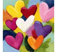 Pintar por Numeros Adultos, Amor De Color, DIY Painting by Numbers Principiantes Kits, Cuadros para Pintar por Numeros Pinturas Acrilicos con Pinceles, Decoración Hogar 40x40cm Sin Marco WJY7-63