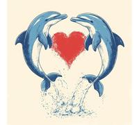 Pintar Por Numeros Adultos Amor, Pintar Por Numeros NiñOs delfín, DIY Pintura Acrilica Manualidades Adultos Set Para Regalos Originales Para Mujer, Cuadros Decoracion Salon Modernos 50x50cm 3-8