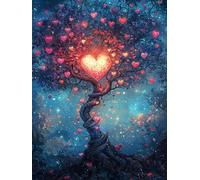 Pintar por Numeros Adultos, Amor, Principiantes DIY Painting by Numbers Kits, Árboles, Cuadros para Pintar por Numeros Pinturas Acrilicos Regalo Creativo, Decoración Hogar 80x100cm Sin Marco n0n0-624