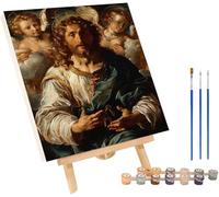 Pintar por Numeros Adultos áNgel, Cuadros para Pintar por Numeros Hombre, DIY manualidades adultos Kit con 3 Pinceles y Pigmento Acrílico, Paint by Numbers Adult para Decoración Hogar 90x120cm 9-4191