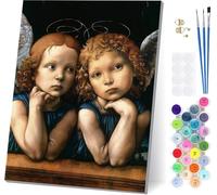 Pintar por Numeros Adultos áNgel, Cuadros para Pintar por Numeros Wings, DIY Manualidades Adultos, Paint by Numbers Adult Kit con Pinturas Acrílicas y Pinceles, Decoración Hogar Regalo 30x40cm R-4987