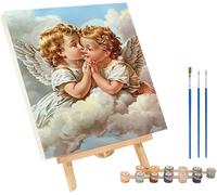 Pintar por Numeros Adultos áNgel, Pintar por Numeros Nube, DIY Manualidades Adultos, Paint by Numbers Adult Kits con Pinturas Acrílicas y Pinceles, Decoración del Hogar, Regalo Mujer 90x120 cm 1-6305
