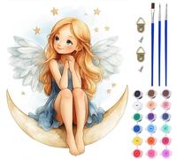 Pintar por Numeros Adultos áNgel, Pintar por Numeros Wings, DIY Paint by Numbers Adult Kit con Pinceles y Pigmento, Paint by Numbers Para Cuadros Decoracion Salon Modernos, Regalo Mujer 60x70cm 2-9668