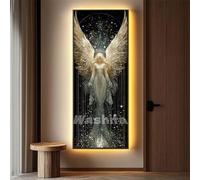 Pintar por Numeros Adultos Ángel Pintura por Numeros Principiantes, reina Paint by Numbers Manualidades, DIY Pintar por Numeros Niños, Decoración de Paredes Hogar, 50x120 cm/20x47 Inch, Sin Marco