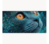 Pintar por Numeros Adultos Animal, Gato DIY Paint by Numbers Kits con Pinceles and Pigmento Acrílico, Cuadro Artesanías de Arte, Decoración para el Hogar Regalo Creativo 70x140cm, Sin Marco 1T-27