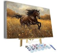 Pintar por Numeros Adultos Animal Paint by Numbers Adult Caballo Juego De Arte Diy, Cuadros para Pintar por Numeros 40x50 Lienzos con Pinceles y Pintura Acrílica, Decoracion Hogar, Sin Marco 0j-1175