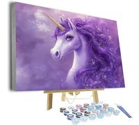 Pintar por Numeros Adultos Animal Paint by Numbers Adult Caballo Juego De Arte Diy, Cuadros para Pintar por Numeros 40x60 Lienzos con Pinceles y Pintura Acrílica, Decoracion Hogar, Sin Marco 0j-1133