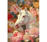 Pintar por Numeros Adultos Animal Paint by Numbers Unicornio Cuadros para Pintar por Numeros con Pinceles y Pinturas Acrilicos, DIY Manualidades Adultos Decoracion Hogar, Sin Marco 30x40cm S-219