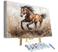 Pintar por Numeros Adultos Animal Pintura por Numeros niños Caballo DIY Paint by Numbers Principiantes,Kit Manualidades Adultos con 3 Pinceles e Pigmento Acrílico,Regalo mujer 90x120 Sin Marco 0j-1130