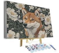 Pintar por Numeros Adultos Animal Pintura por Numeros niños Perro DIY Paint by Numbers Principiantes, Kit Manualidades Adultos con 3 Pinceles e Pigmento Acrílico, Regalo mujer 80x100 Sin Marco 0j-1168