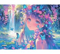 Pintar por Numeros Adultos anime Pintura Acrilica 100x150cm Cuadros para Pintar por Numeros, Kit Manualidades Adultos paisaje Paint by Numbers, Decoracion Hogar Pared, Regalo Mujer, Without Frame m-97