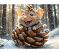 Pintar por Numeros Adultos Ardilla Pintar por Numeros Niños 6 Años, DIY Manualidades Paint by Numbers Animales, Kit de Pintura con Pinceles y Pigmento Acrílico, Decor del Hogar Regalo 20x30cm Y2-952