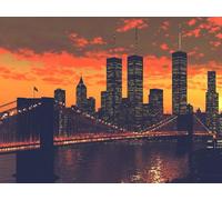 Pintar por Numeros Adultos arquitectura puente, DIY Painting by Numbers Kits, Pintura por Números Cuadros DIY, con Pinceles, Pinturas Acrílicas, Kit Completo para Painting, Decor 20 x 30 cm 0F-386