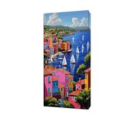 Pintar por Numeros Adultos Arquitectura Velero DIY Paint by Numbers Kits Colorear por Numeros Adultos, con Pinceles Colores Acrílicos, Decoracion Hogar, Regalo Mujer (Sin Marco) 60x120cm zy-547