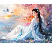 Pintar por Numeros Adultos, Atardecer Belleza Pintar por Numeros, Libros para Colorear Adulto, DIY Kit Manualidades Adultos, con Pinceles, Cuadros Decoracion Salon Modernos 60x80cm (Sin Marco) m5g-52