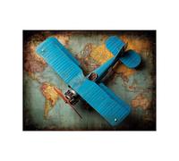 Pintar por Numeros Adultos Avión, Cuadros Pintar por Numeros, DIY Kit Manualidades Adultos con Pintura Acrilica Pinceles y Lienzo Mapa del mundo 40 x 30CM, Cuadros Decoracion Salon Modernos LZYH-3786