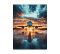 Pintar por Numeros Adultos Avión Kit Manualidades Adultos con Colorido Lienzos para Pintar Nube 70x50CM 36 Colores Pintura Acrilica y Pinceles, Cuadros por Numeros para Decoracion Hogar 2YH-13679