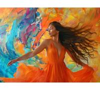 Pintar por Numeros Adultos, Belleza abstracto, DIY Painting by Numbers Kits, Pintar por Numeros, Fácil de Hacer, con 3 Pinceles, Pigmento Acrílico, Regalos Originales para Mujer, Decor 20x30cm J0-1033