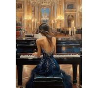 Pintar por Numeros Adultos Belleza Pintar por Numeros Niños 6 Años, DIY Manualidades Paint by Numbers Piano, Kit de Pintura con Pinceles y Pigmento Acrílico, Decor del Hogar Regalo 100x130cm Y2-232