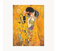 Pintar por Numeros Adultos Beso Cuadros Pintar por Numeros Niños Abstracto Paint by Numbers Adult con 3 Pinceles 36 Pintura Acrilica y Laienzos 55x40cm para Decoracion Hogar Regalo Hombre FYH1412