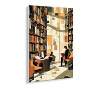 Pintar por Numeros Adultos Biblioteca, Cuadros Numeros Pigmento Acrílico, DIY Pintura por Numeros Kit Manualidades Adultos, Decoración para el Hogar Regalo de pared 50 x 70 cm (sin marco) q-646
