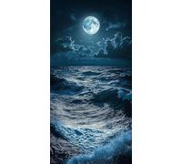 Pintar por Numeros Adultos Black Panther of Moon, DIY Pintura by Numeros Kit Manualidades Adultos, Cuadros por Numeros Pigmento Acrílico, Decor para el Hogar Regalo de pared 80x160cm (sin Marco) p-940