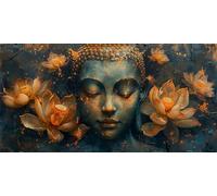 Pintar por Numeros Adultos Buda, DIY Loto Pintura por Numeros kit Manualidades Adultos, Kit de Pintura al óleo de Lienzo con 3 Pinceles, Room Home Decor 30X60CM, Regalos Originales para Mujer