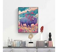 Pintar Por Números Adultos Buey Flor, DIY Pintura por Números Kit para Principiantes y Niños Edades 8-12, con Pinceles Pintura Acrilica Manualidades Decor Hogar Pared 40 x 50cm PjY10031 N-U