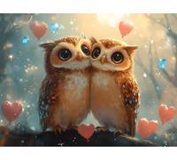 Pintar por Numeros Adultos Búho, DIY Amar Cuadros para Pintar Colorear por Números Lienzos, Pintura por Numeros Kit, Pintura de Bricolaje Sobre Lienzo, Decoración para el Hogar 40x60 cm Sin Marco h-1