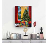 Pintar por Numeros Adultos Casas áRbol, Cuadros por Numeros Pigmento Acrílico, DIY Paint by Number Kit Manualidades Adultos, Decor para el Hogar de pared, Regalo 30 x 40 cm, Sin Marco PjY1014 T-M