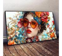 Pintar por Numeros Adultos Chica Flor, Niños Principiantes para DIY Pintura por Números al óleo de Lienzo 30x60cm con 3 Pinceles y Pinturas Acrílica, Decoraciones Kit para el Hogar Regalos B-641