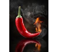 Pintar por Numeros Adultos, Chile Pintar por Numeros Cocina Paint by Numbers Adult Kit Manualidades DIY Pintura al óleo de Lienzo para Home Decoration, Regalo Mujer 60x80 CM (Sin Marco), Model 1508