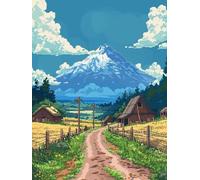 Pintar por Numeros Adultos Cielo DIY Paint by Numbers Kits Cuadros Para Pintar por Números Kit Camino Manualidades Pintura con Numeros Pigmento Acrílico, Decoración Hogar 35x45cm (Sin Marco) W0-897