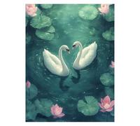 Pintar por Numeros Adultos Cisne DIY Cuadros Decoracion Salon Modernos Planta, Cuadros para Pintar por Numeros Niños 30x40cm, Kit Manualidades Adultos para Regalo Mujer Decoracion Pared LSJ-6986
