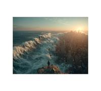 Pintar por Numeros Adultos Ciudad Cuadros Pintar por Numeros Niños Tsunami Paint by Numbers Adult con Pinceles Pintura Acrilica y Laienzos 100x135 cm Decoracion Hogar Regalo Mujer Festival LZYH-6075