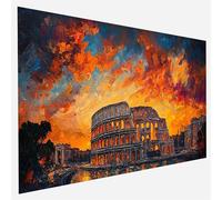 Pintar por Numeros Adultos Coliseo, Cuadros para Pintar por Numeros, kit Pintura por Numeros Adultos, Paint by Numbers con Pinceles y Pinturas, Decoración para el Hogar 30x60cm Roma, Sin Marco 3-5-3