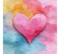 Pintar por Numeros Adultos, Color Del Amor, DIY Painting by Numbers Principiantes Kits, Cuadros para Pintar por Numeros Pinturas Acrilicos con Pinceles, Decoración Hogar 25x25cm Sin Marco WJY7-5