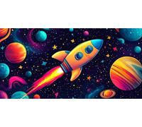 Pintar Por Numeros Adultos colorido, Cuadros Para Pintar Por Numeros NiñOs E Principiantes cohete, Regalos Originales Para Mujer, DIY Pintura Acrilica Manualidades Adultos Set, Sin Marco 80x160cm U-56