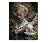 Pintar por Numeros Adultos con Bastidor áNgel, DIY Pintura por Numeros Kit, Mujer Paint by Numbers Accesorios 3 Pinceles y 36 Pintura Acrílica, para Decoración Hogar Mujer Regalo 60 x 80 cm ZBSDK21