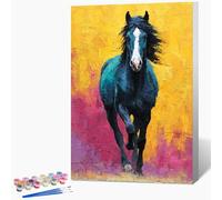 Pintar por Numeros Adultos con Marco Animal, Pintar por Numeros Caballo, DIY Manualidades Adultos, Paint by Numbers Kit con Pinceles y Pinturas Acrílicas, Decoracion Habitacion, Regalos 40x50cm 0-6662