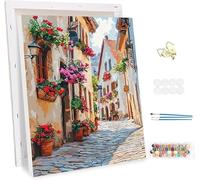 Pintar por Numeros Adultos con Marco, Flores Paint by Number Kits, con Pinceles y Pigmento Acrílico, DIY Paisajes Pintura al óleo Colorear Lienzo Manualidades, Decoración del Hogar 100x120cm -47464