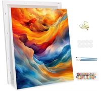 Pintar por Numeros Adultos con Marco, Moderno Paint by Number Kits, con Pinceles y Pigmento Acrílico, DIY Paisajes Pintura al óleo Colorear Lienzo Manualidades, Decoración del Hogar 60x80cm -47608