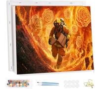 Pintar por Numeros Adultos con Marco, Moderno Paint by Number Kits, con Pinceles y Pigmento Acrílico, DIY Paisajes Pintura al óleo Colorear Lienzo Manualidades, Decoración del Hogar 60x80cm YF-4449