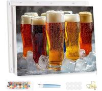 Pintar por Numeros Adultos con Marco, Moderno Paint by Number Kits, con Pinceles y Pigmento Acrílico, DIY Paisajes Pintura al óleo Colorear Lienzo Manualidades, Decoración del Hogar 40x50cm YF-4451