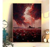 Pintar por Numeros Adultos con Marco Paisaje 45x60 cm, DIY Cuadros para Pintar con Numeros Cielo, Manualidades Adultos Kit Pintura Acrilica sobre Lienzo con Pinceles, Decoracion Pared Salon Casa, *142