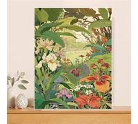 Pintar por Numeros Adultos con Marco Selva 60x80 cm, DIY Cuadros para Pintar con Numeros Planta, Manualidades Adultos Kit Pintura Acrilica sobre Lienzo con Pinceles, Decoracion Pared Salon Casa, *706