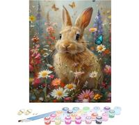 Pintar por Numeros Adultos Conejo Cuadros para Pintar por Numeros Mariposa Kit Manualidades Adultos Paint by Numbers Adult DIY Lienzos Pintura Kit Para Decoración Del Hogar Sin Marco 70x100cm 7-93955