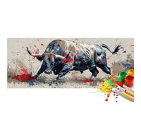 Pintar por Numeros Adultos Corrida de toros España 60 X 30 cm, Cuadros para Pintura por Numeros Kit Manualidades Adultos, DIY Paint by Numbers para Decoración del Hogar Pared Regalos (Sin Marco)-YH276